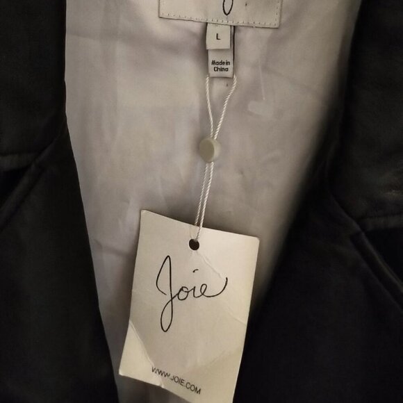 Brand New with Tags Joie Black Leather Jacket Classic and Versatile Style - Picture 13 of 16